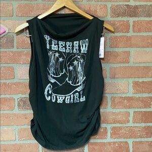Wild Fable Black Graphic Tank Top